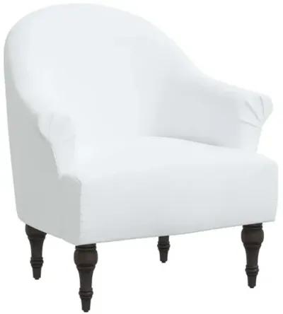 Charlotte Linen Accent Chair - White, Comfortable, Durable, Cushioned