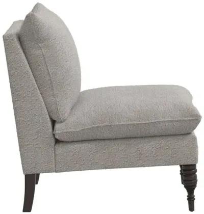 Daphne Bouclé Slipper Chair - Gray