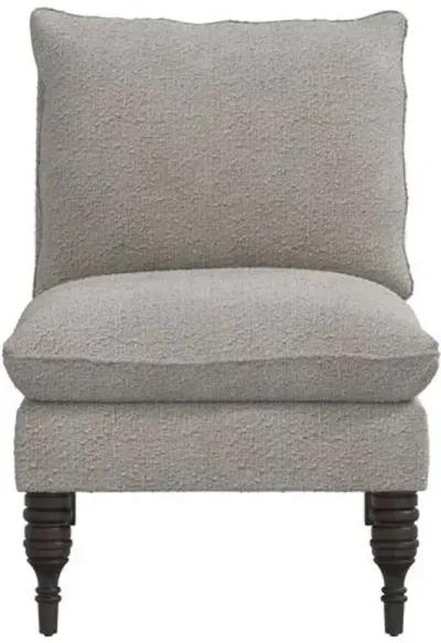 Daphne Bouclé Slipper Chair - Gray