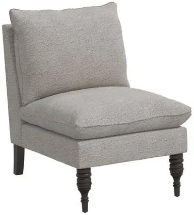 Daphne Bouclé Slipper Chair - Gray