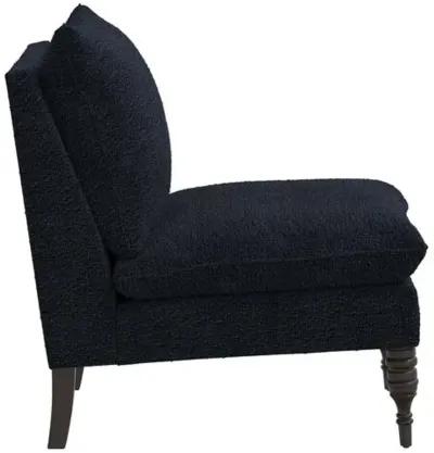 Daphne Bouclé Slipper Chair - Black