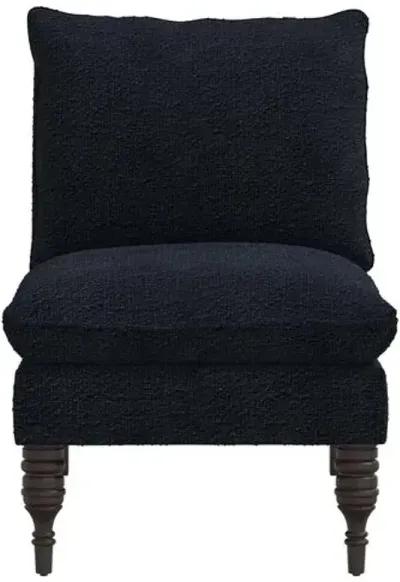 Daphne Bouclé Slipper Chair - Black