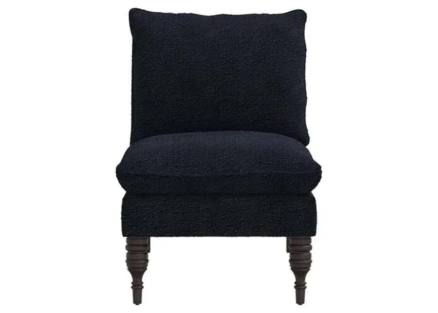 Daphne Bouclé Slipper Chair - Black