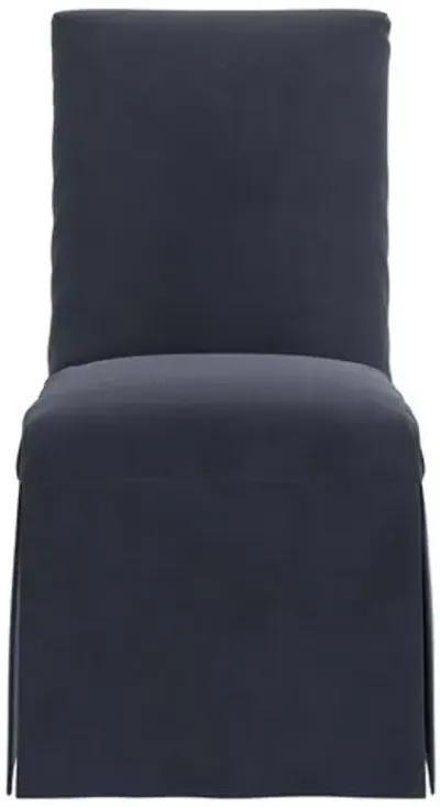 Owen Velvet Slipcover Side Chair - Blue