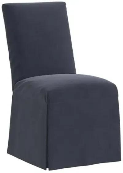 Owen Velvet Slipcover Side Chair - Blue