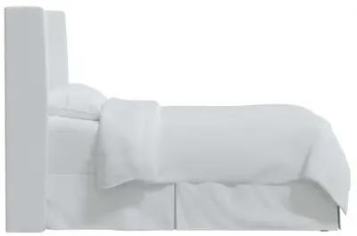 Kelly Linen Wingback Headboard - Handcrafted - White