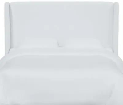 Kelly Linen Wingback Headboard - Handcrafted - White