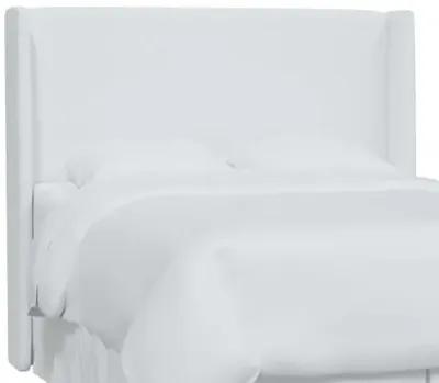 Kelly Linen Wingback Headboard - Handcrafted - White