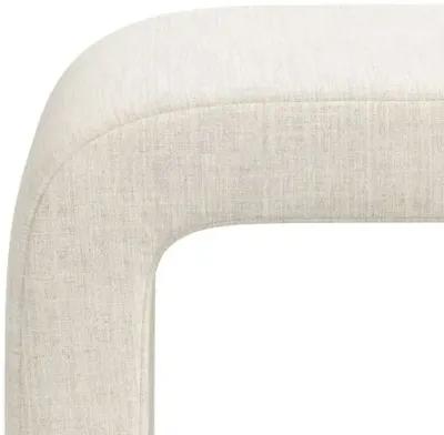 Celia Waterfall Linen Ottoman - Ivory