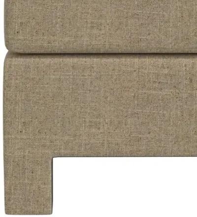 Bryn Linen Upholstered Ottoman - Brown