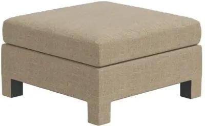 Bryn Linen Upholstered Ottoman - Brown