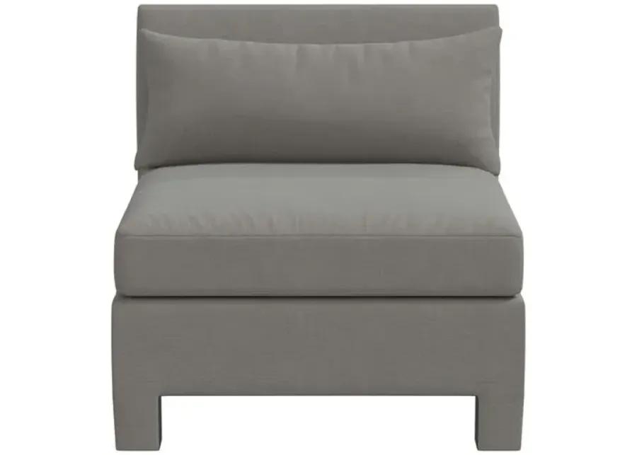 Bryn Linen Upholstered Slipper Chair - Gray