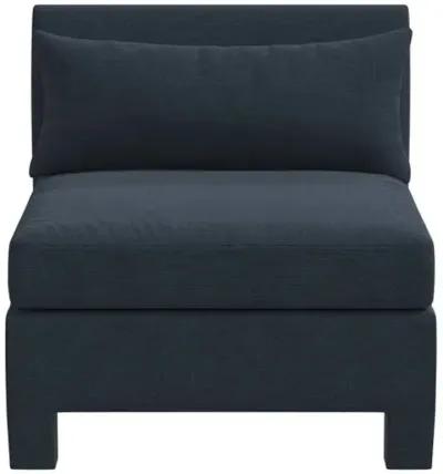 Bryn Linen Upholstered Slipper Chair - Blue