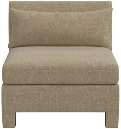 Bryn Linen Upholstered Slipper Chair - Brown