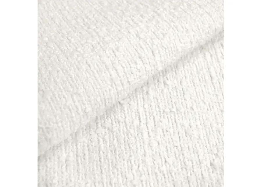 Marceau Bouclé Ottoman - White