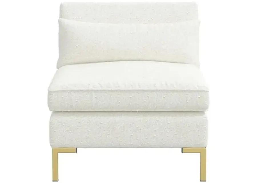 Marceau Bouclé Slipper Chair - White