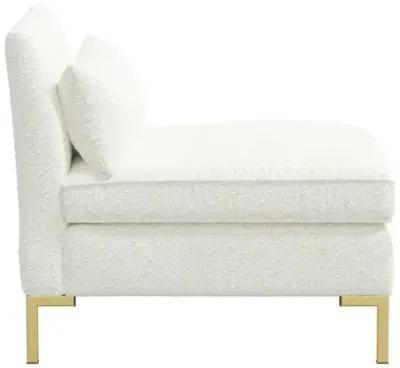 Marceau Bouclé Slipper Chair - White