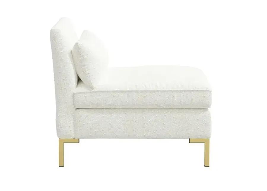 Marceau Bouclé Slipper Chair - White