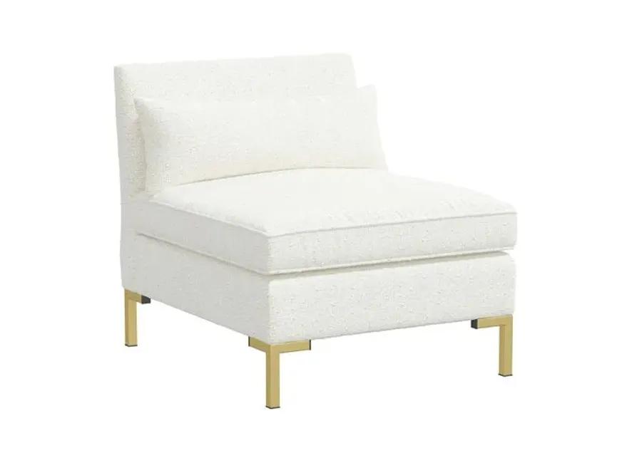 Marceau Bouclé Slipper Chair - White