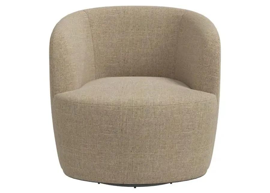 Chester Linen Swivel Chair