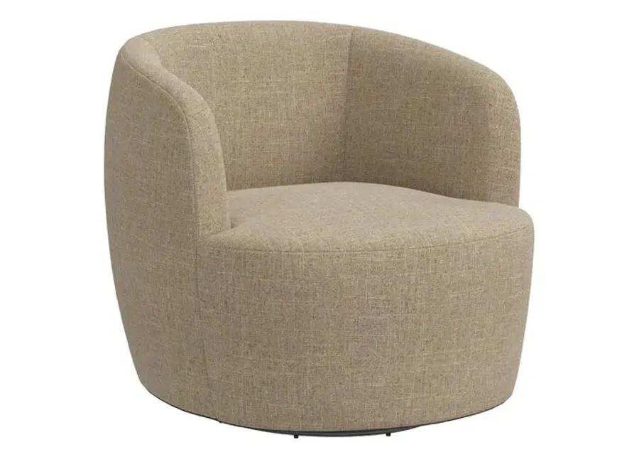 Chester Linen Swivel Chair