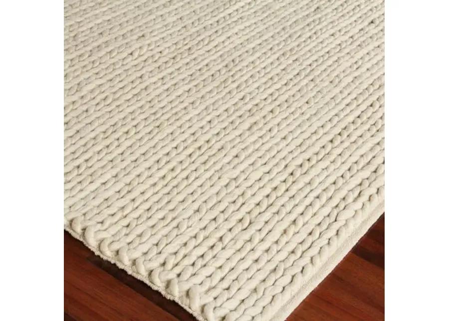 Arlow handwoven flat-weave Rug - Ivory - Exquisite Rugs - Ivory