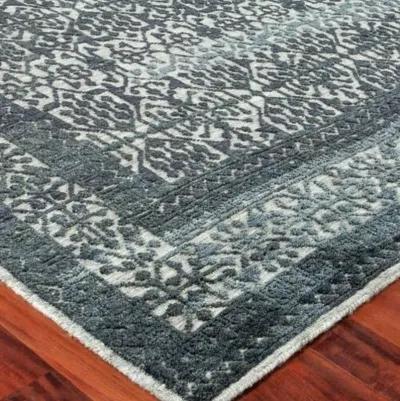 Cadence hand-knotted Rug - Navy Blue/Gray - Exquisite Rugs - Blue