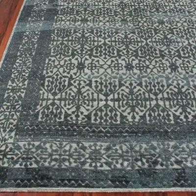 Cadence hand-knotted Rug - Navy Blue/Gray - Exquisite Rugs - Blue