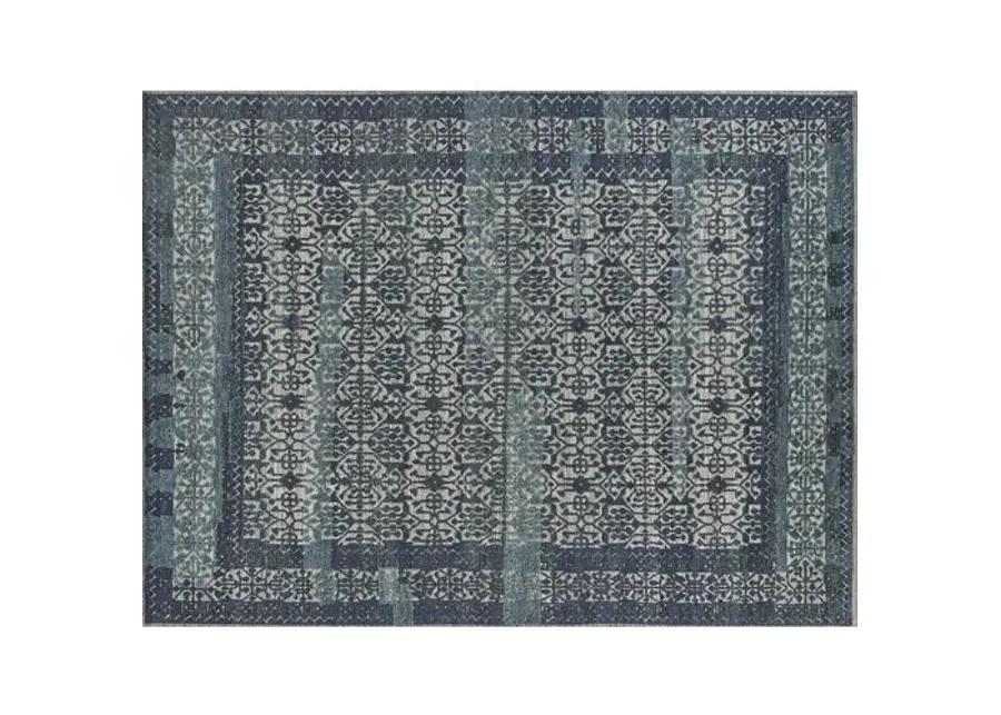 Cadence hand-knotted Rug - Navy Blue/Gray - Exquisite Rugs - Blue