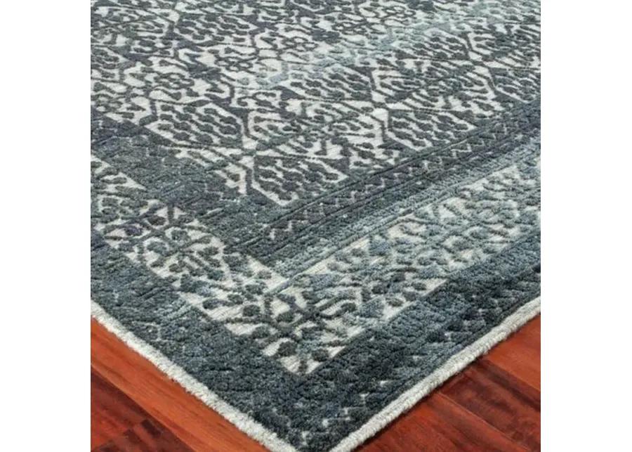 Cadence hand-knotted Rug - Navy Blue/Gray - Exquisite Rugs - Blue