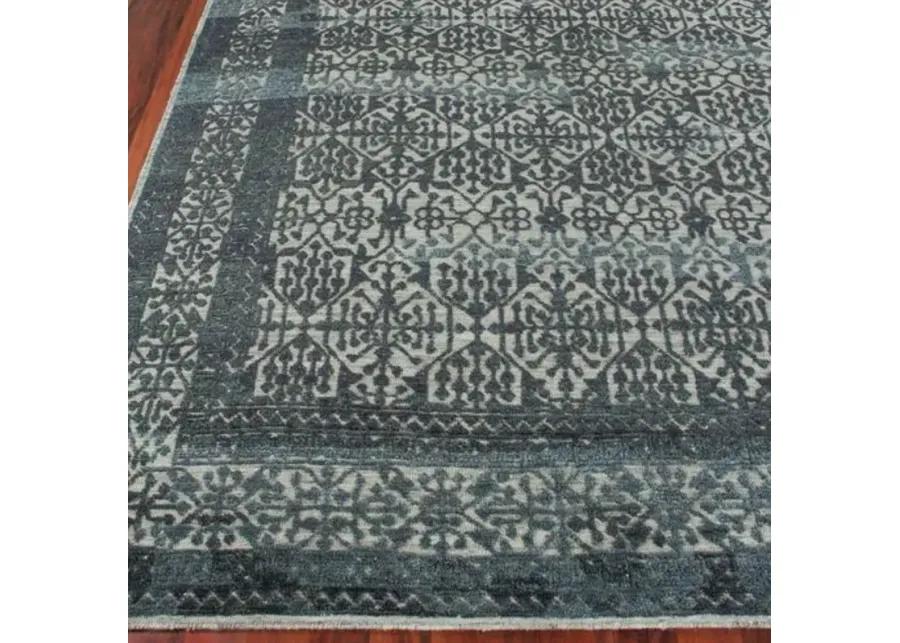 Cadence hand-knotted Rug - Navy Blue/Gray - Exquisite Rugs - Blue