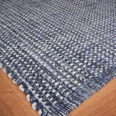 Ferrus handwoven flat-weave Rug - Blue/Ivory - Exquisite Rugs - Handcrafted - Blue