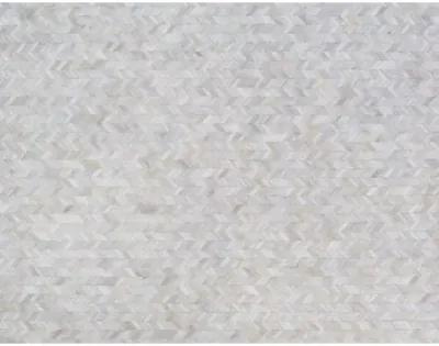 Mosaic Leather Cowhide Rug - Ivory - Exquisite Rugs - Ivory