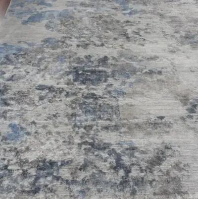 Reflections Bamboo hand-loomed Rug - Silver/Blue - Exquisite Rugs - Handcrafted - Blue