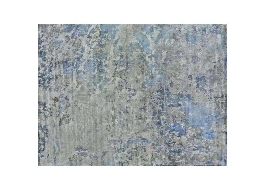 Reflections Bamboo hand-loomed Rug - Silver/Blue - Exquisite Rugs - Handcrafted - Blue