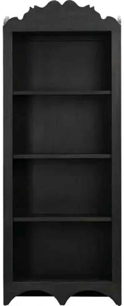 Flourish 83" Tall Oak Bookcase - Black - Lauren Liess