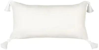 Nora 12"x23" Outdoor Lumbar Pillow - Yellow/White