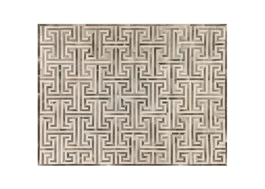 Natural Hide Cowhide hand-tufted Rug - Gray/Ivory - Exquisite Rugs - Handcrafted - Beige - Beige