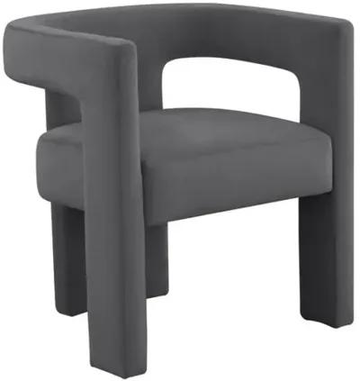 Maura Velvet Dining Chair - Dark Gray