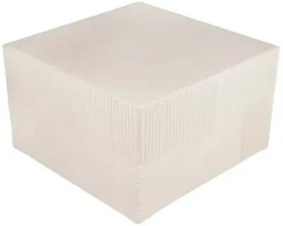 Nolan Outdoor Textured Square Table - White - Handcrafted