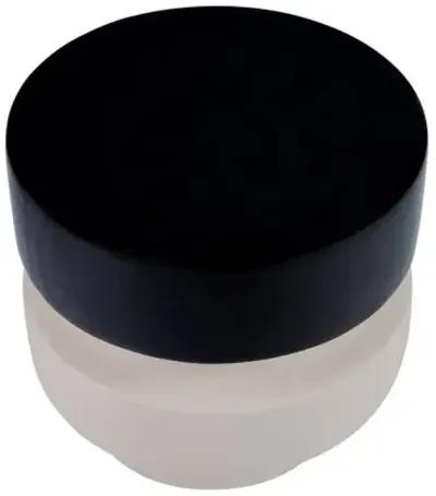 Nolan Outdoor Ceramic Accent Table - Black/White - Handcrafted - 16 x 16 x 15