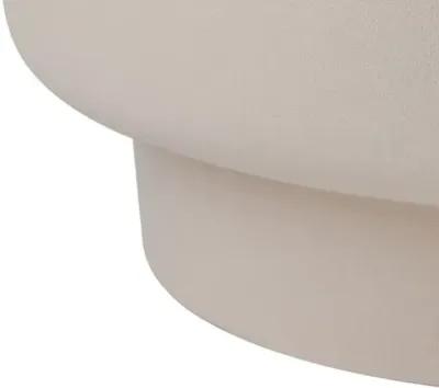 Nolan Outdoor Ceramic Accent Table - White/Taupe - Handcrafted - 16Dia x 15H in