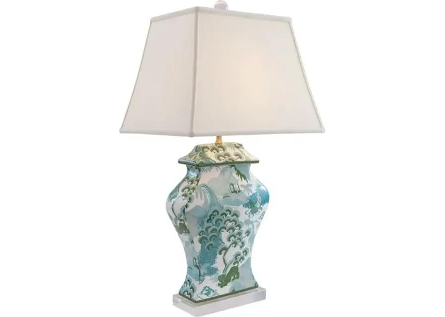 Madcap Cottage Canton Celadon Table Lamp - Blue - Port 68