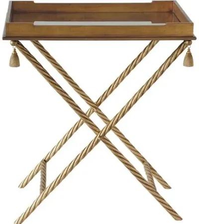 Delfern Bar Stand & Removable Tray - Gold Leaf - Port 68 - Brown