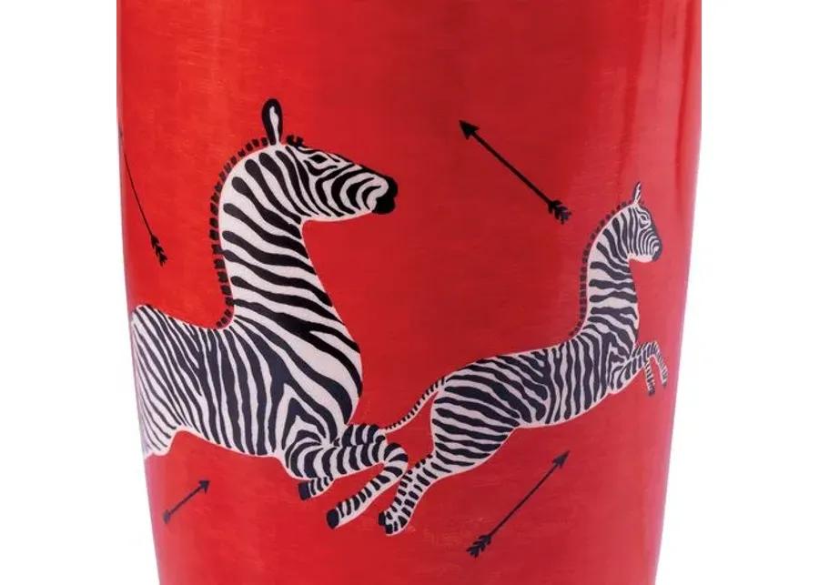 Zebra Scalamandre Garden Stool - Red - Port 68