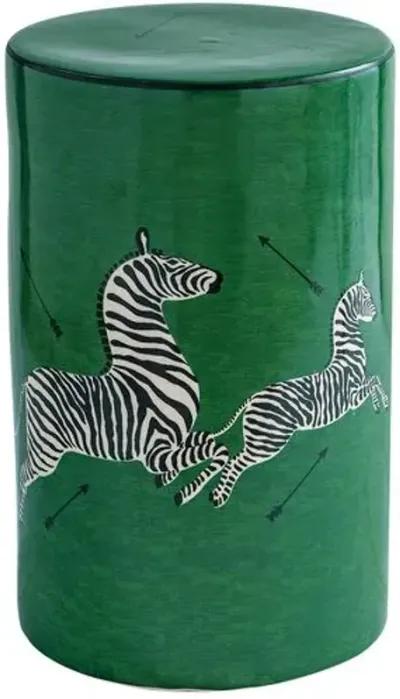 Zebra Scalamandre Garden Stool - Green - Port 68