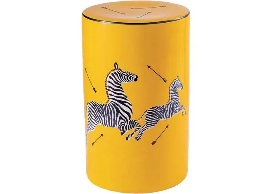 Zebra Scalamandre Garden Stool - Yellow - Port 68