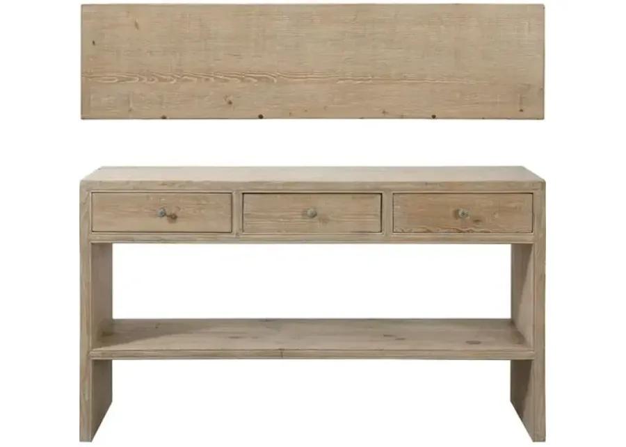 Katrina 59" Console Table - Weathered Natural - Handcrafted