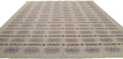 Swedish Inspired Kilim Rug - 10'00 x 13'5 - Esmaili Rugs & Antiques - Beige - Beige