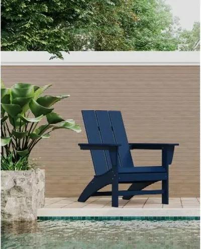 Leopold Outdoor Adirondack Chair - Navy - Black